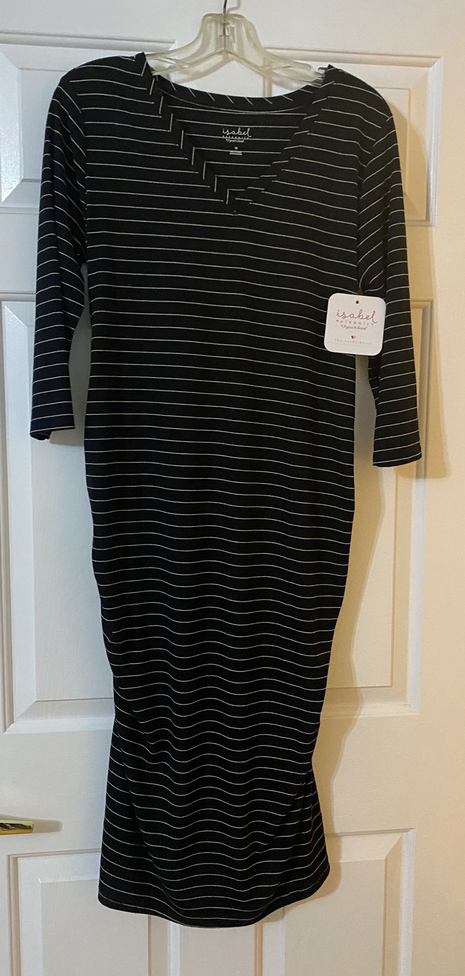 Isabel Maternity Dress - Black + White - New With Tags