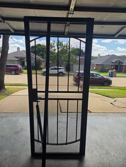Metal door screen
