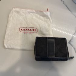 Black Coach Logo Wallet