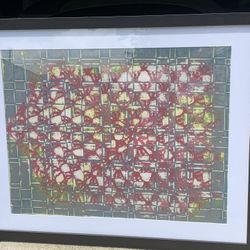 Large Frame Abstract Art Reg$89