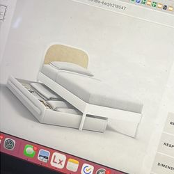 Crate and barrel twin bed with pull out trundle