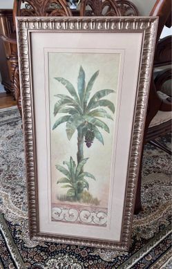 Large Tropical Banana Tree Framed Wall Art – Botanical Print