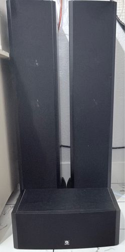 Boston Acoustics Loudspeaker System Home Theater Audio Floor and center Speakers  and 10 inch Subwoofer