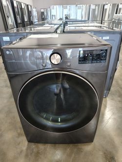 LG gas dryer with turbo steam and built-in intelligence (7.4 cu.ft)