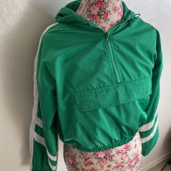 Green Windbreaker Hoodie