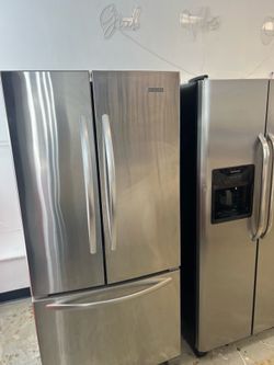 Triple door stainless steel refrigerator