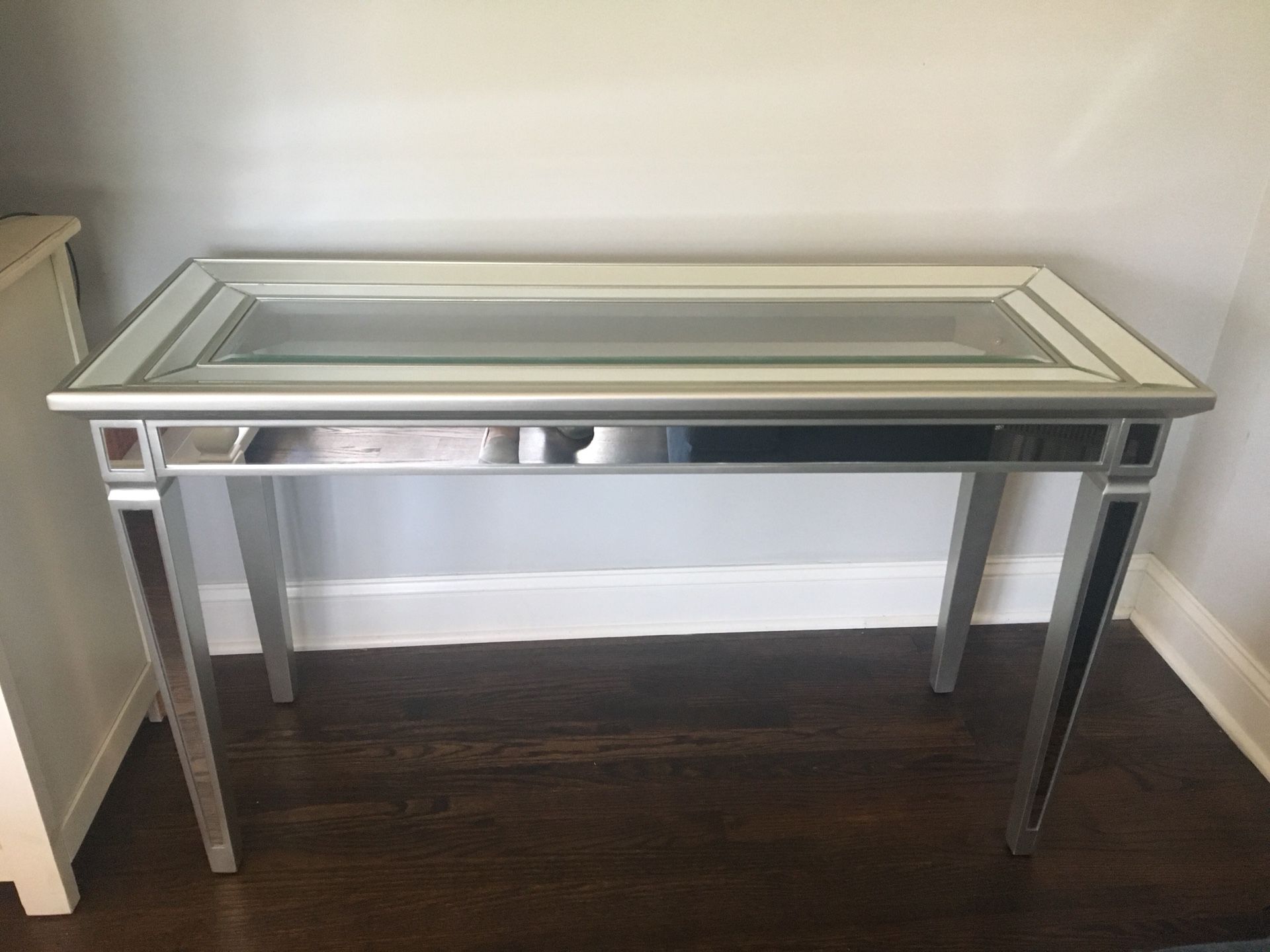 Beveled glass table