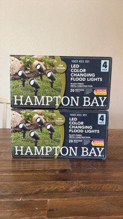 2 Boxes Hampton Bay LED Color Changing Flood Lights 4 Pack New