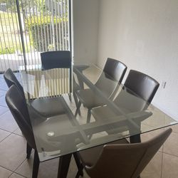 6 Chairs Dinning Room Set 