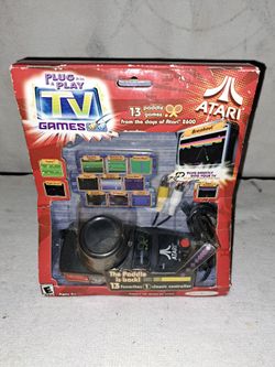 Brand New Vintage Retro Style Atari Plug-N-Play TV Video Games (Contains 13 Retro Video Games)