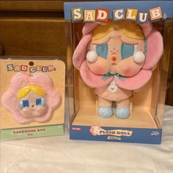 Crybaby Sad Club Doll And Earphone Case 
