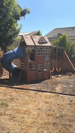 Swing set, playground