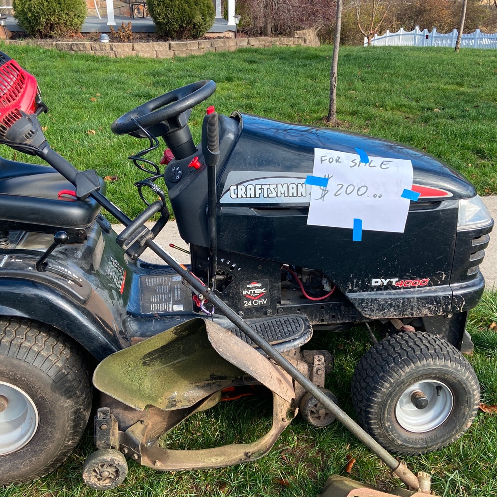 Tractor And Weed Wacker Craftsman