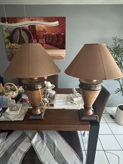 BRONZEY TABLE LAMPS