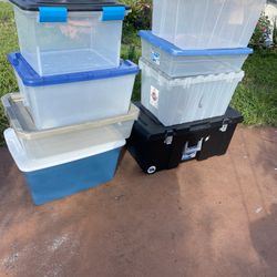 All  8 Storage Bins Boxes For Playroom Or Garage 
