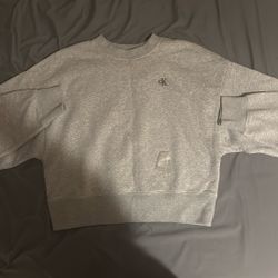Calvin Klein Woman’s- Archive Logo Fleece Cropped Sweatshirt