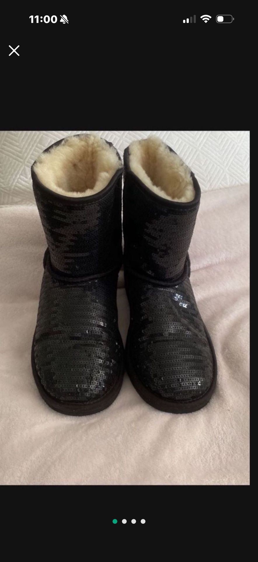 New Girls Sequin Sparkle Uggs Kids Size 4