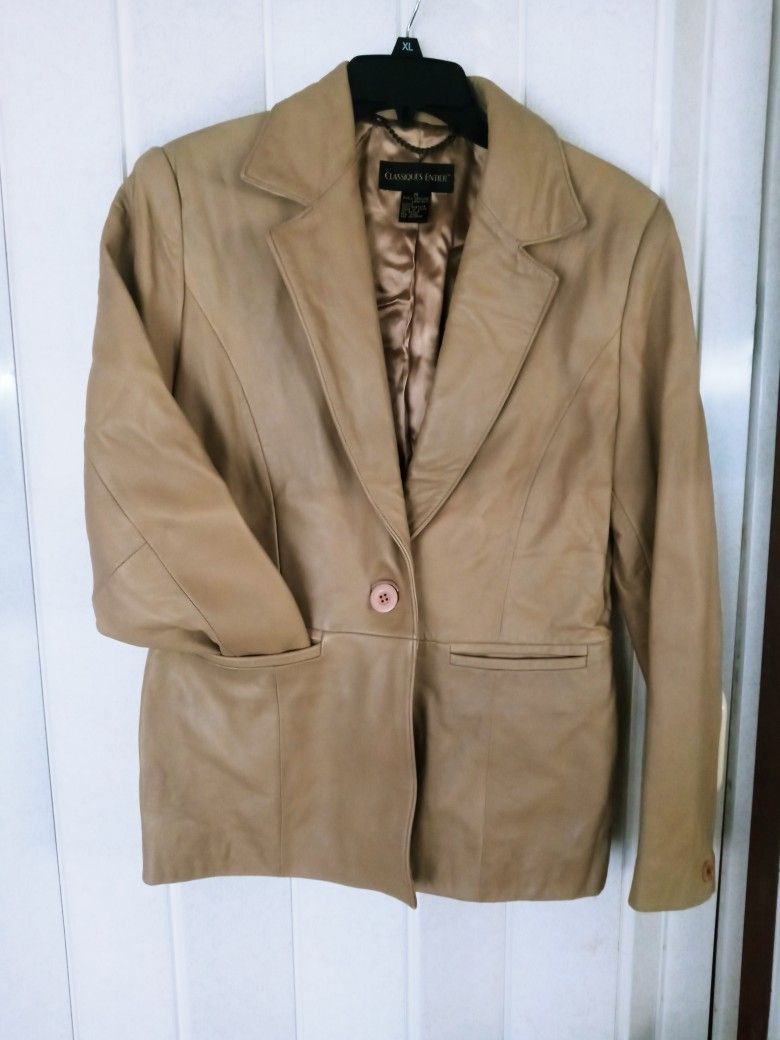 Real Leather Jacket Light Brown Classics entier