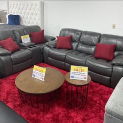 COMFY NEW MADRID RECLINING SOFA AND LOVESEAT SET ON SALE ONLY $999. IN STOCK SAME DAY DELIVERY 🚚 EASY FINANCING 