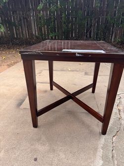 Solid wood side table