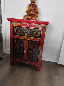 Small Hand painted Tibetan Cabinet