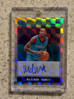 Malik Monk NBA Hoops Auto Prizm Trading Card