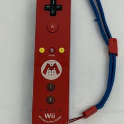 Nintendo Wii Motion Plus Remote Mario Edition Wiimote Controller OEM Red RVL-036