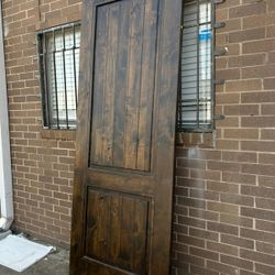 36" X 96" Top Square Knotty Alder Front Door