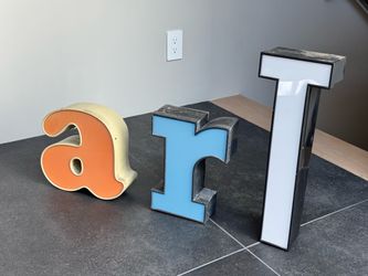 Vintage industrial letter signs