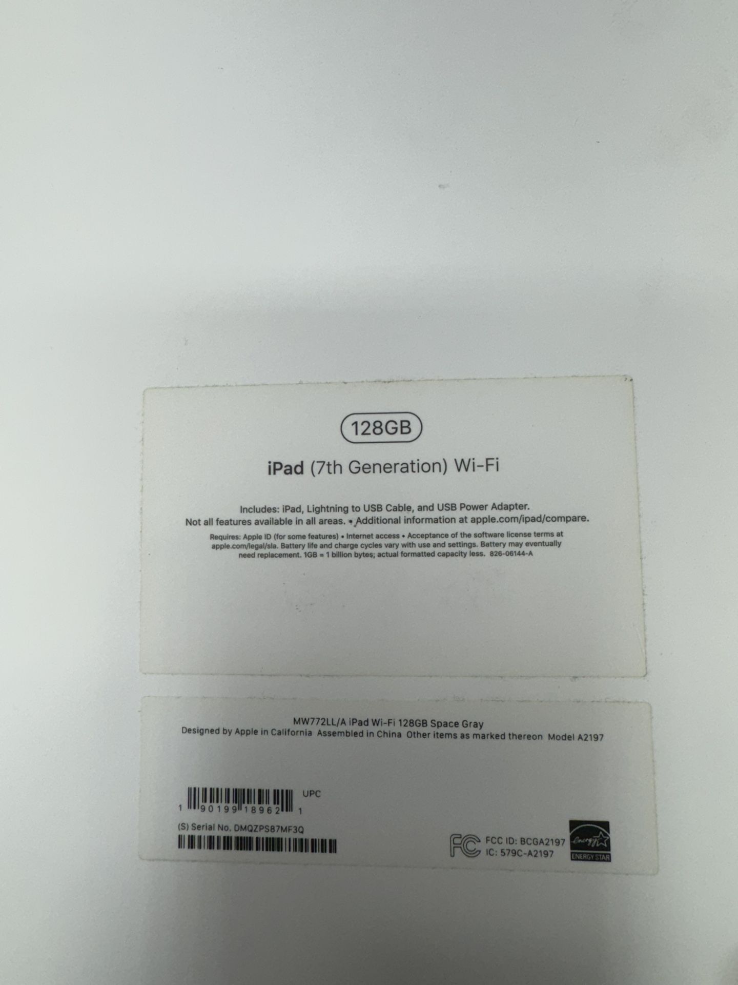 Apple Ipad 7th Gen Wifi 128 Gb