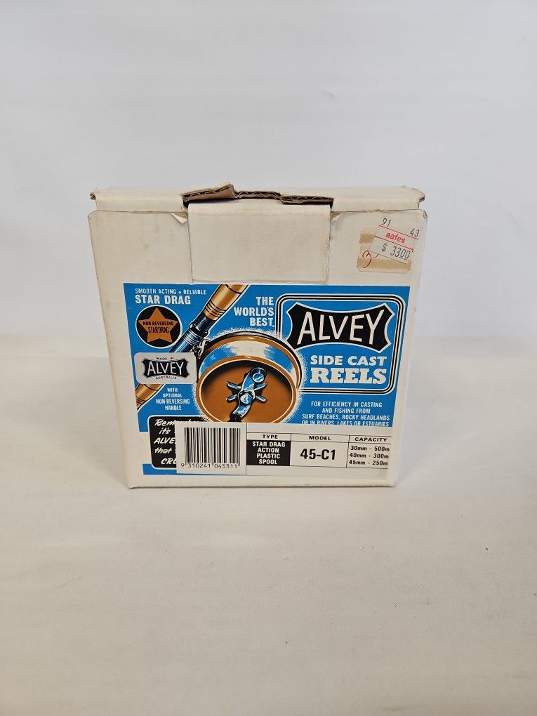Alvey 45-C1 Side Cast Star Drag Fishing Reel in Original Box I-8127