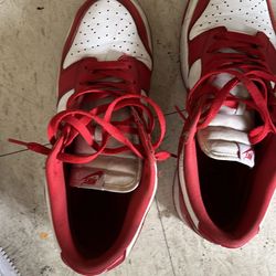 Red nd white dunks