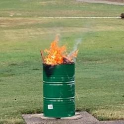55-Gallon Metal Barrels - Clean, Open Top, no lid.