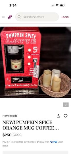 Pumpkin Spice Latte Vending Machine Decor Set