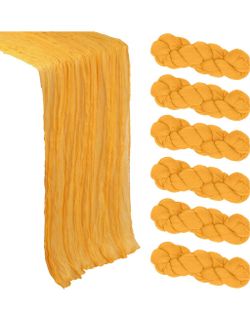 6 green ,10 lavender, 6 orange,8 mustard ,Table runners ( All must go together)