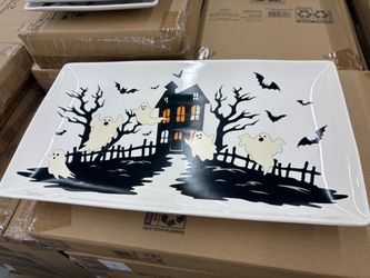 Haunted House Serving Tray Ceramic