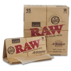 Raw Papers King Slim Classic Artesano - FULL BOX - 15 PACKS - BRAND NEW IN BOX 