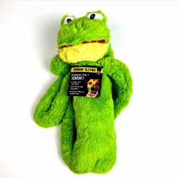 Swingin Slevins Squeak Green Frog Ultra Plush Dog Toy Play Cuddle Toss Shake 26"