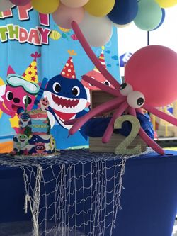 Baby shark backdrop ballon under the sea party event baby shower