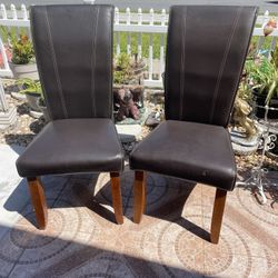 two acceptable and comfortable chairs, one has a few small chips but nothing important and very clean and super strong