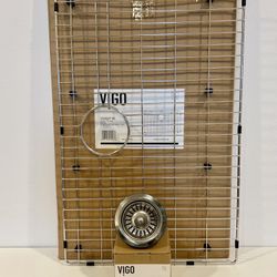 VIGO Kitchen Sink Grid & Strainer Set - Chrome