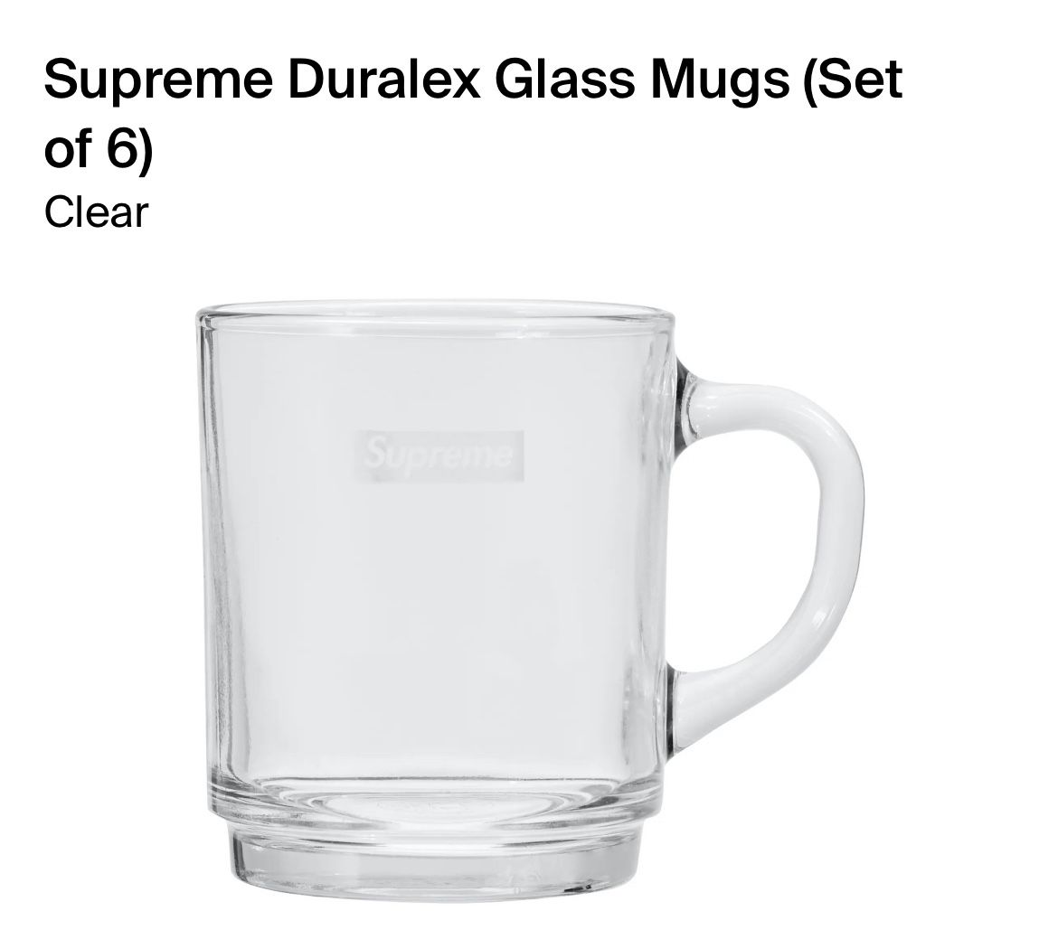 Supreme Duralex Glass Mugs for Sale in Beverly Hills, CA - OfferUp