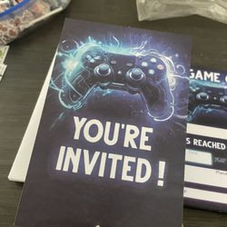 NEW Gamer Birthday Invitations 