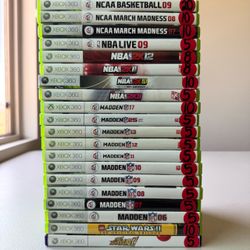 Xbox 360. Madden NFL. NBA 2K. NCAA Basketball
