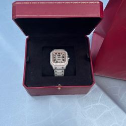 CARTI SANTOS 40MM TWO TONE ROSE GOLD DIAL