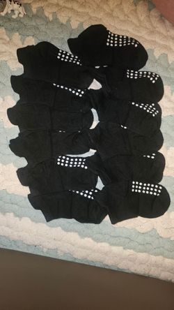 (New) toddler black socks w/ grips