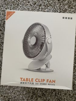 Table clip fan