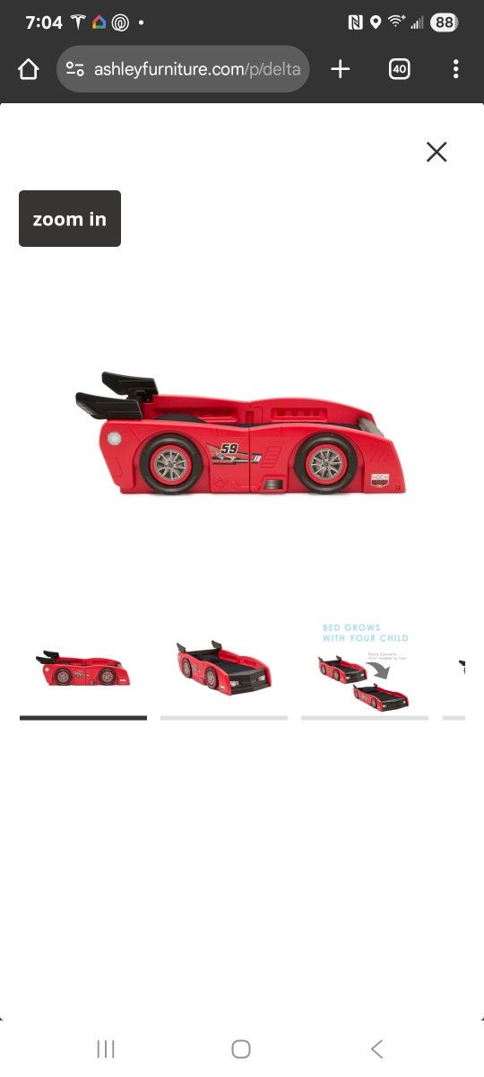 Delta Children Grand Prix Race Car Toddler And Twin Bed