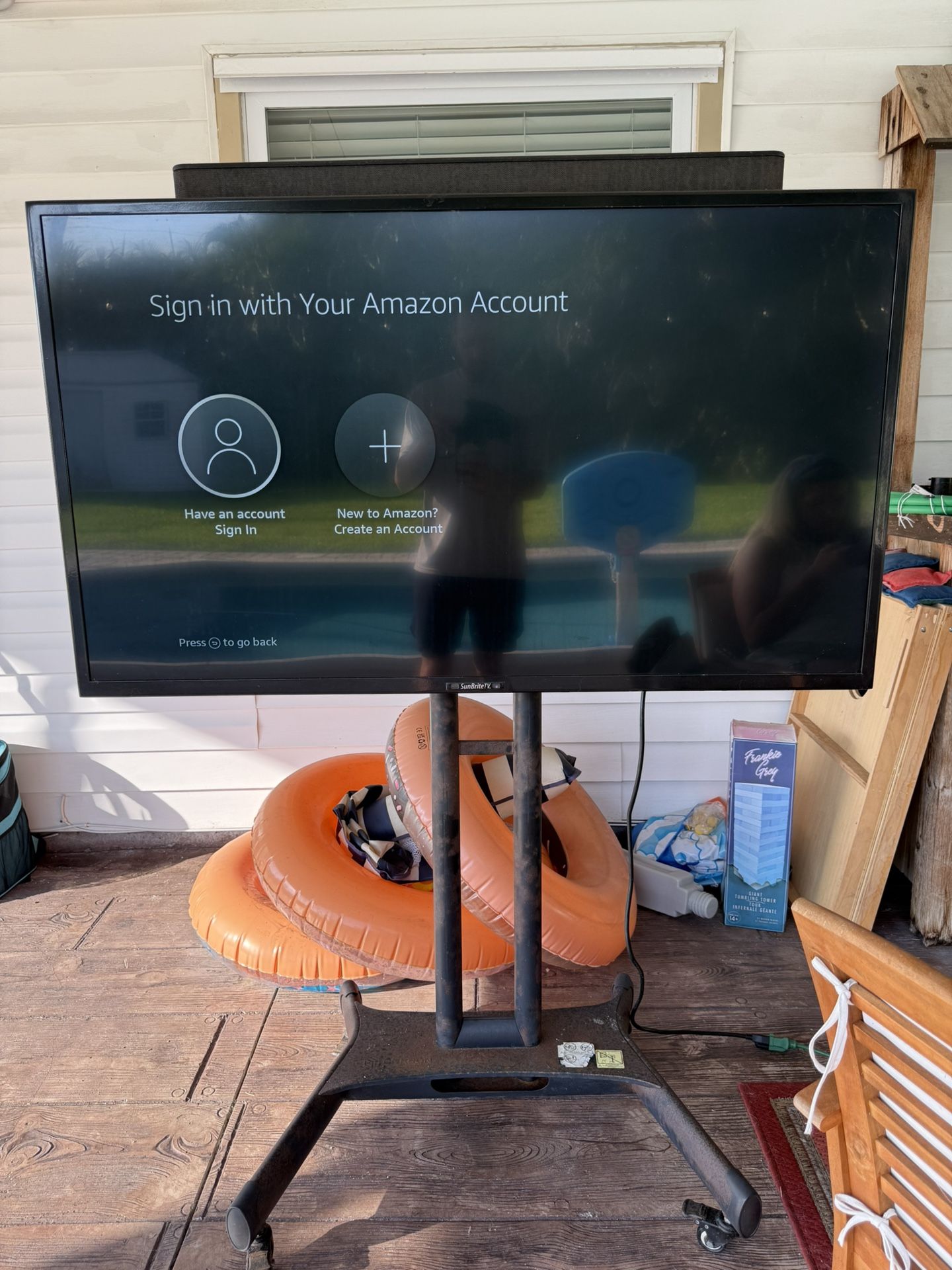 55 Inch SunBriteTV Waterproof With Stand!!