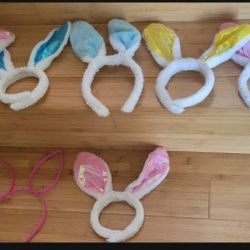 Girls easter hairbands and baskets and eggs and beach toys and floating and swimsuit size 5/6 all 